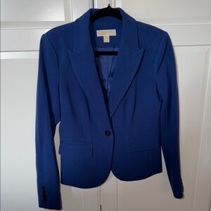 Michael Kors Royal Blue Single-Button Blazer